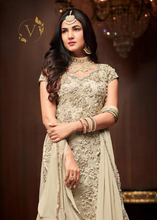 Load image into Gallery viewer, Designer Cream Palazzo Embroidered Suit