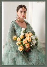 Load image into Gallery viewer, Embroidered Net Lehenga in Sea Green