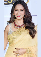 Load image into Gallery viewer, Bollywood Style Georgette Yellow Designer Saree