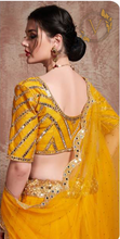 Load image into Gallery viewer, Embroidered Net Lehenga in Yellow