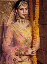 Load image into Gallery viewer, Yellow Embroidered Organza Lehenga Choli With Dupatta
