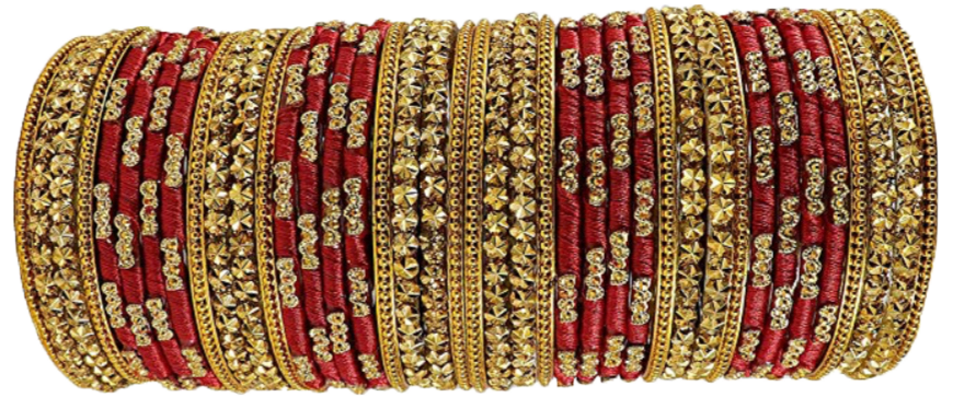 Red & Gold Glass Bangles: https://venus-collections-llc.myshopify.com/