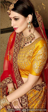 Load image into Gallery viewer, Embroidered Satin Lehenga in Yellow
