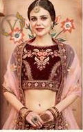 Load image into Gallery viewer, Maroon Designer Lehenga with Dupatta
