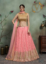 Load image into Gallery viewer, Embellished Net Lehenga in Pink
