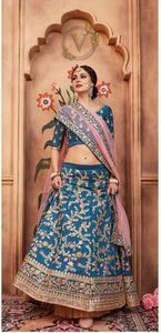 Blue Designer Lehenga with Dupatta