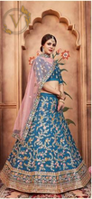 Load image into Gallery viewer, Blue Designer Lehenga with Dupatta
