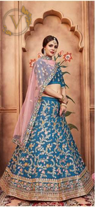 Blue Designer Lehenga with Dupatta