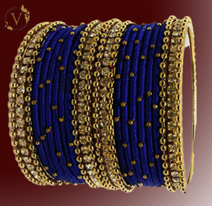Blue Silk Thread Bangles
