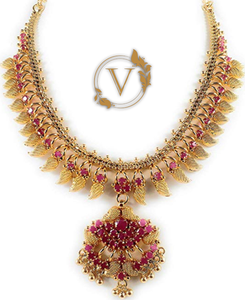 Pink Gold-Plated Long Necklace