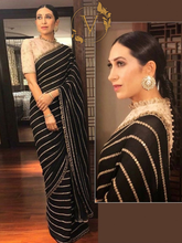Load image into Gallery viewer, Bollywood Style Black Designer Saree
