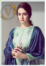 Load image into Gallery viewer, Light Blue Salwar Suit with Embroidery
