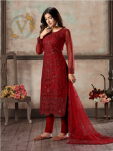 Load image into Gallery viewer, Red Designer Salwar Suit
