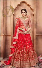 Load image into Gallery viewer, Red Designer Lehenga with Dupatta
