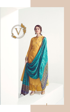 Load image into Gallery viewer, Yellow Blue Salwar Suit with Embroidery
